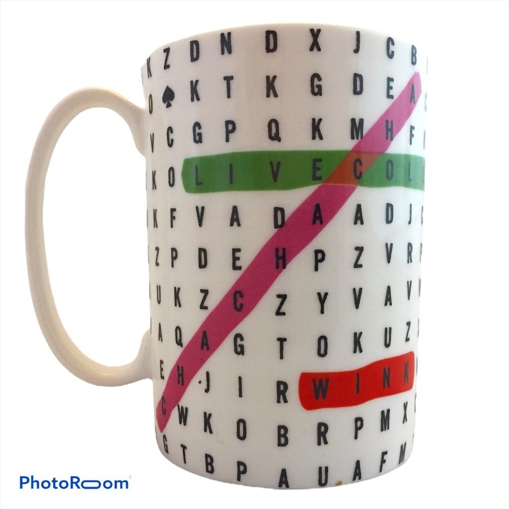 Kate Spade NY Say The Word Crossword Puzzle Mug Lenox American by Design